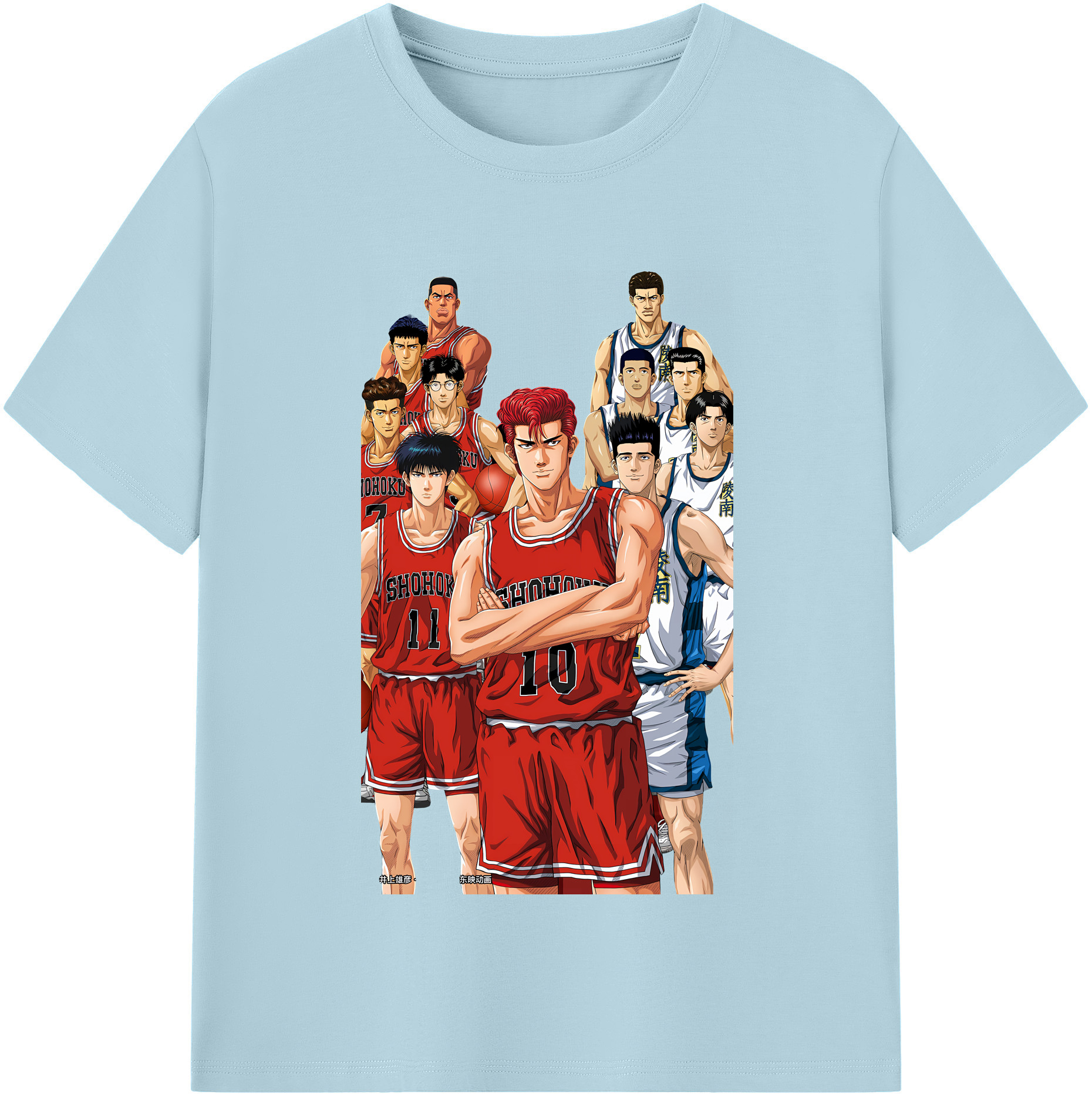 SLAM DUNK／スラムダンク 綿100％半袖Tシャツ（フロントプリント）